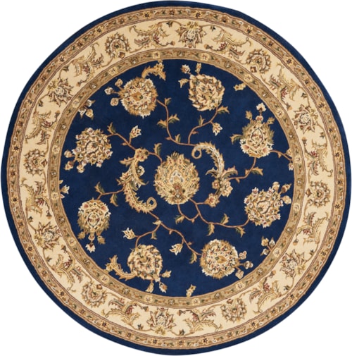 4'  Navy Round Rug