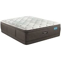 Full 15 1/2" Plush Pillow Top Mattress and 6" Low Profile Steel Foundation