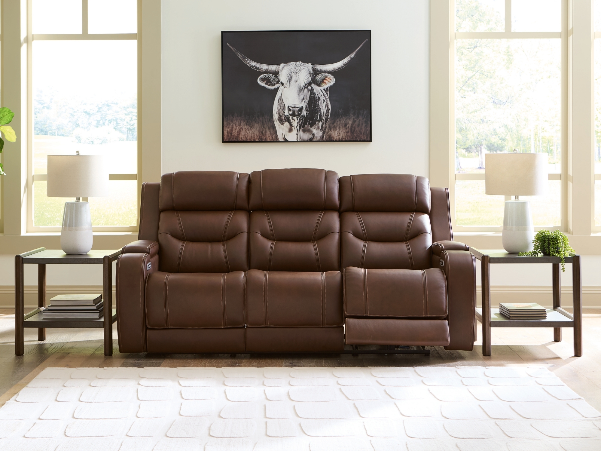 Signature Design by Ashley Knightington Pwr Rec Sofa W/Audio Seating