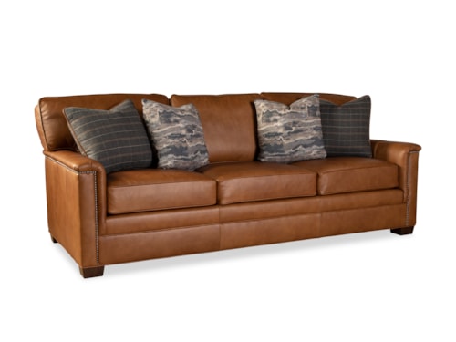 Transitional 98" Sofa with Nailheads