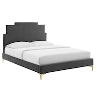 Performance Velvet Queen Platform Bed