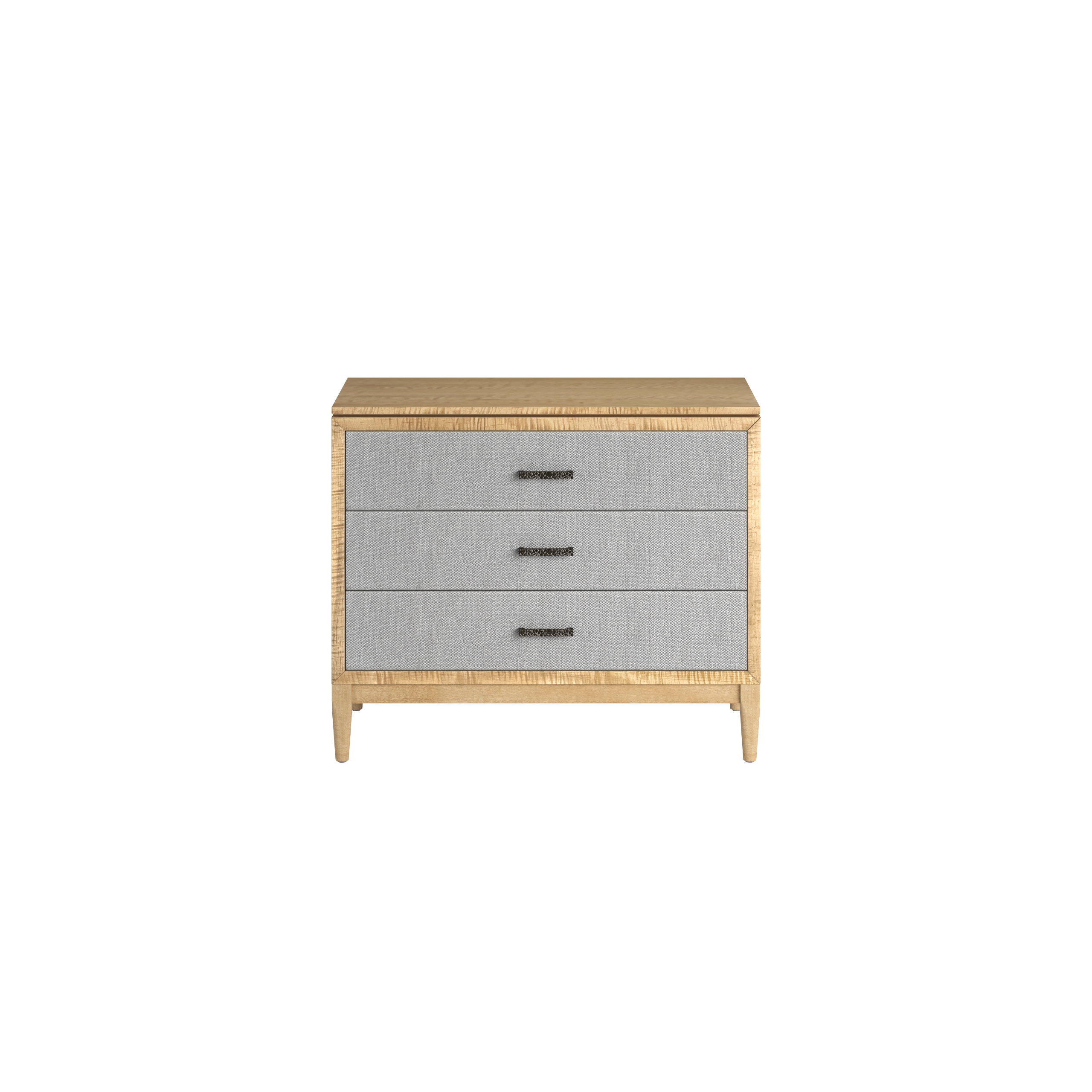 3-Drawer Fabric Bedside Chest