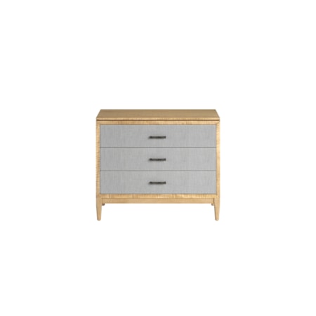 3-Drawer Fabric Bedside Chest