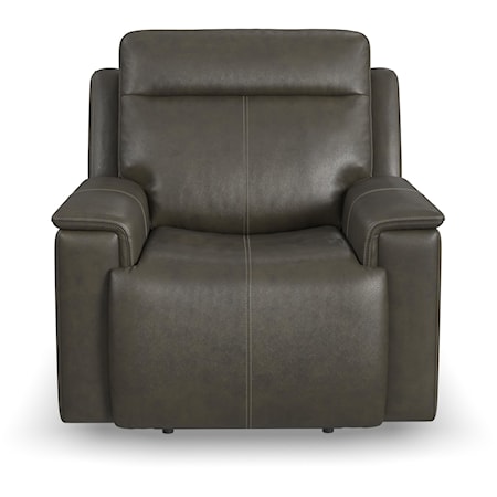 Casual Power Recliner with Power Headrest and Lumbar