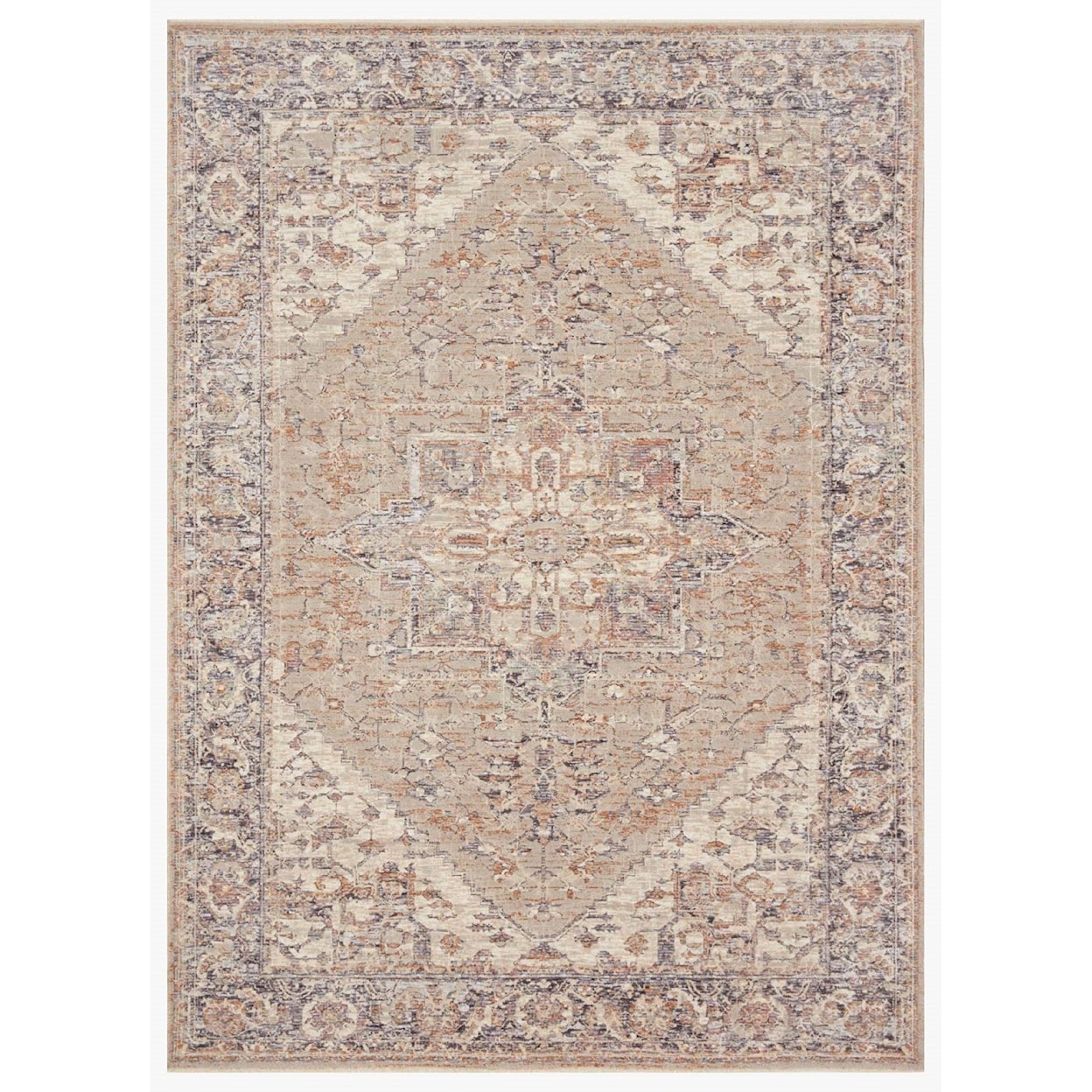 Loloi Rugs Faye 18" x 18"  Taupe / Denim Rug