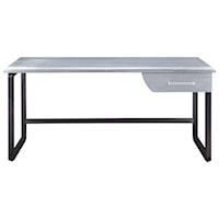 Industrial Aluminum Desk with 1 Drawer