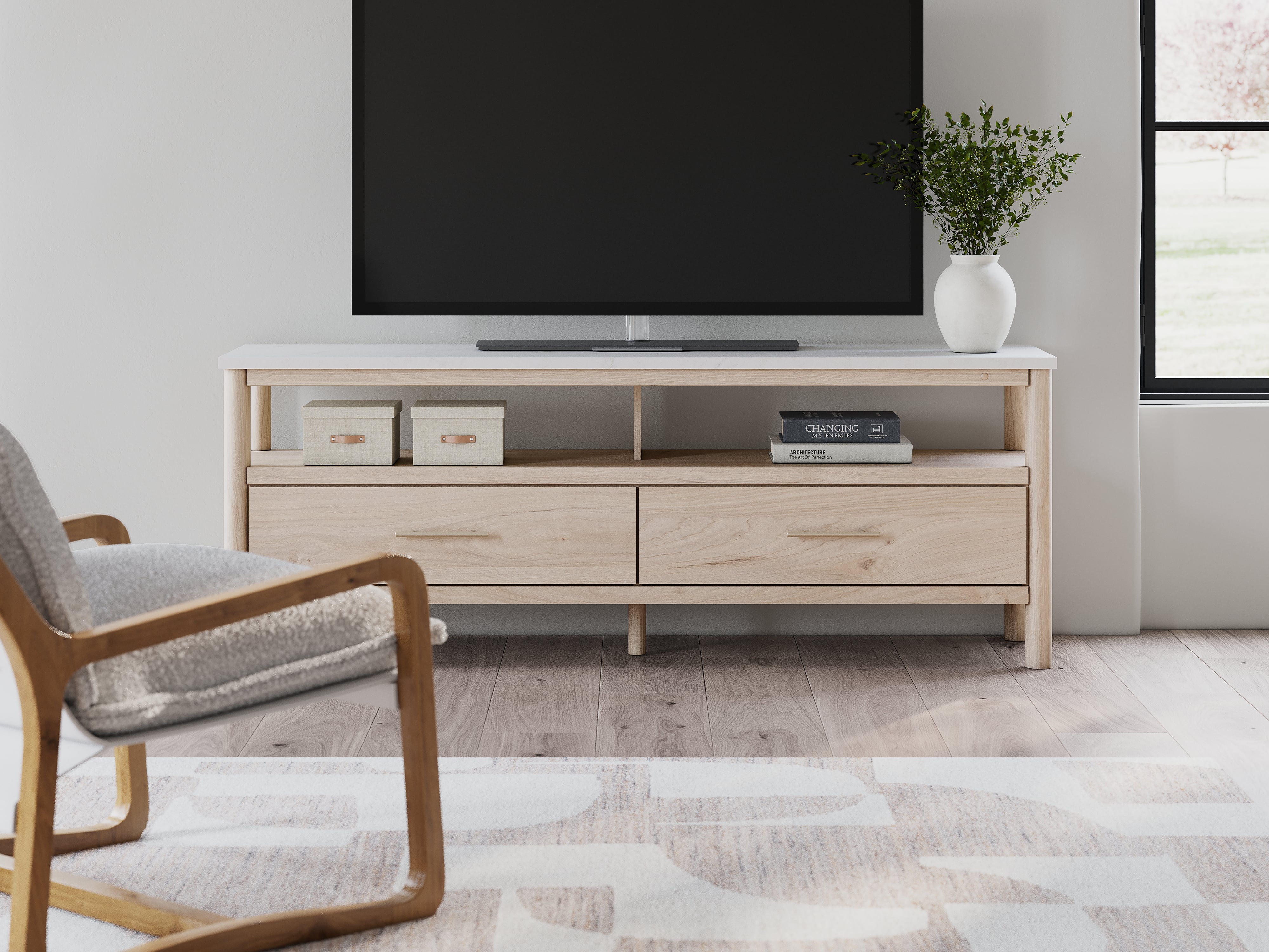 Signature Design by Ashley Cadmori Extra Large TV Stand