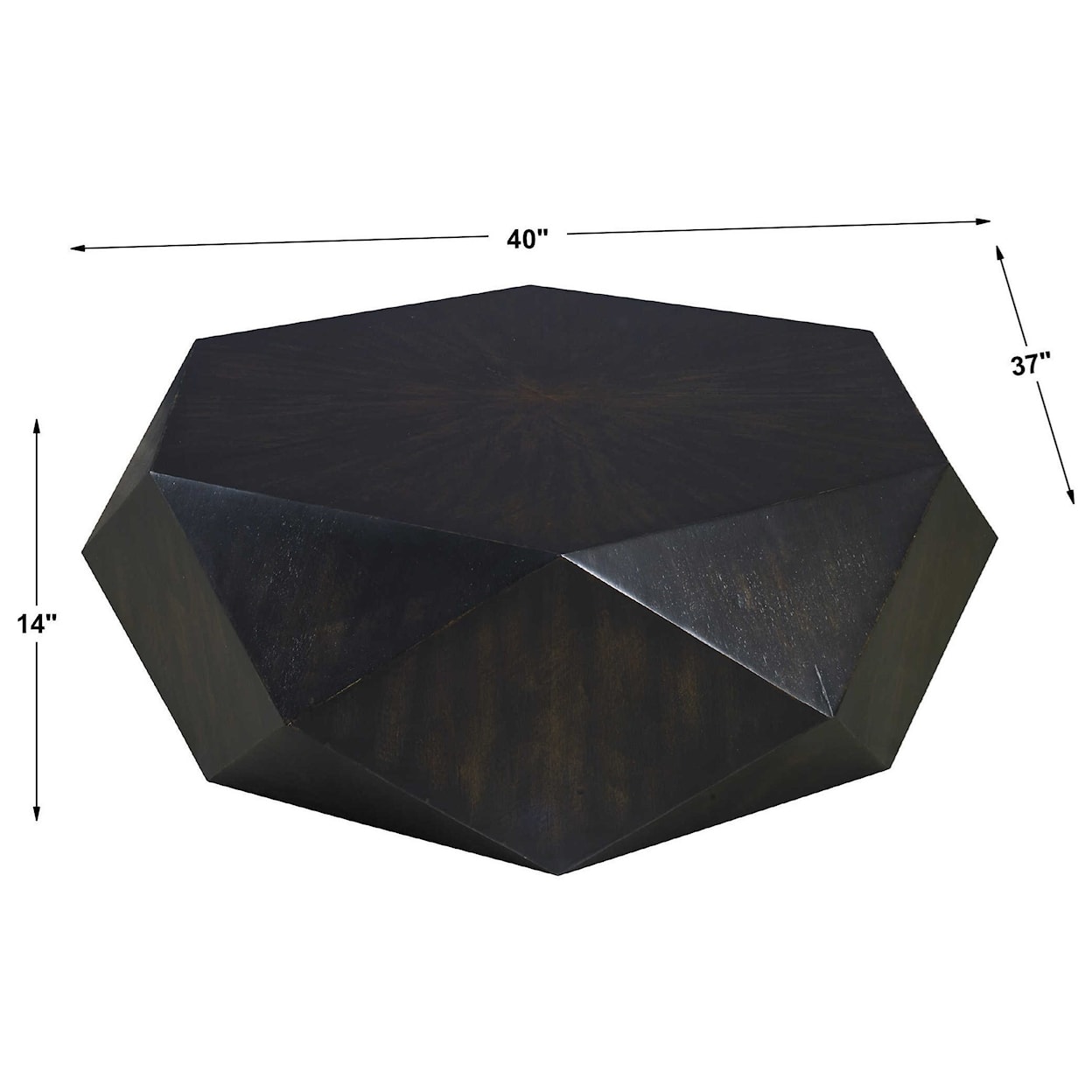 Uttermost Accent Furniture - Occasional Tables Volker Small Black Coffee Table