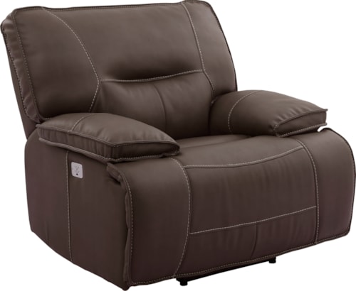 Casual Wall Hugger Power Recliner with Power Headrest