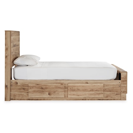 Twin Panel Bed with 1 Side Storage