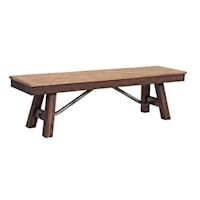 Rustic Wooden Dining Bench