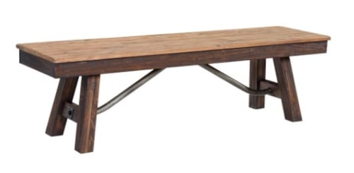 Rustic Wooden Dining Bench