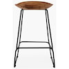 Jofran Live Edge Natural Backless counter height barStool