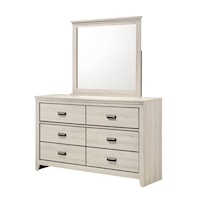 Carter Contemporary 6-Drawer Dresser and Mirror