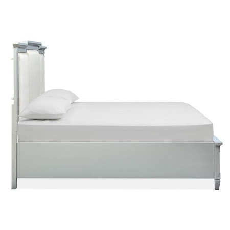 Queen Storage Bed w/Upholstered Headboard