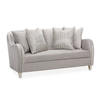 Contemporary Loveseat with Vertical Channel Tufting