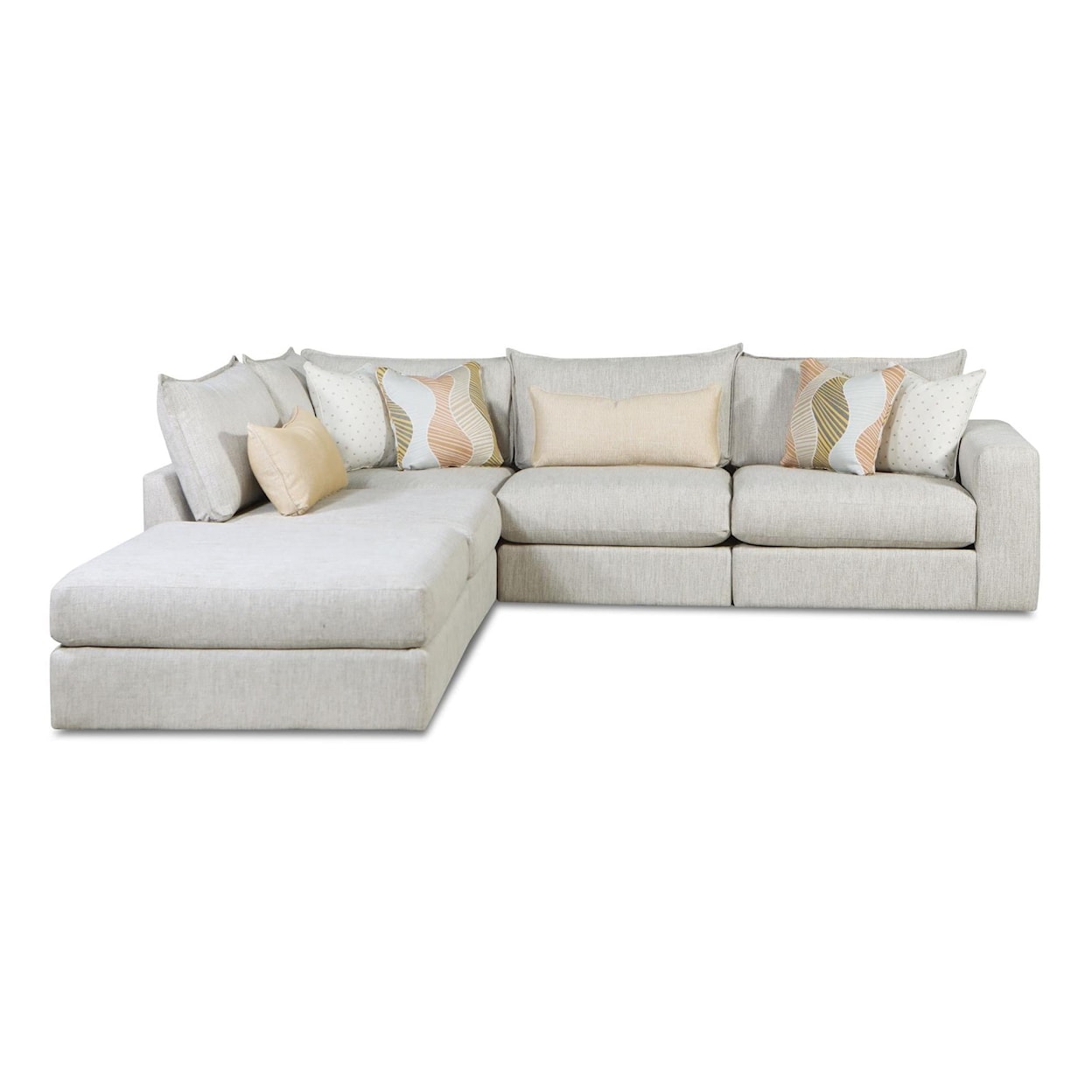 Fusion Furniture 7004 LOXLEY COCONUT Sectional
