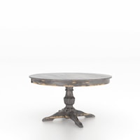 Farmhouse Customizable 54" Round Wood Solid Top Table