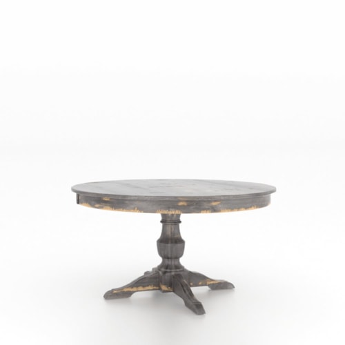 Farmhouse Customizable 54" Round Wood Solid Top Table
