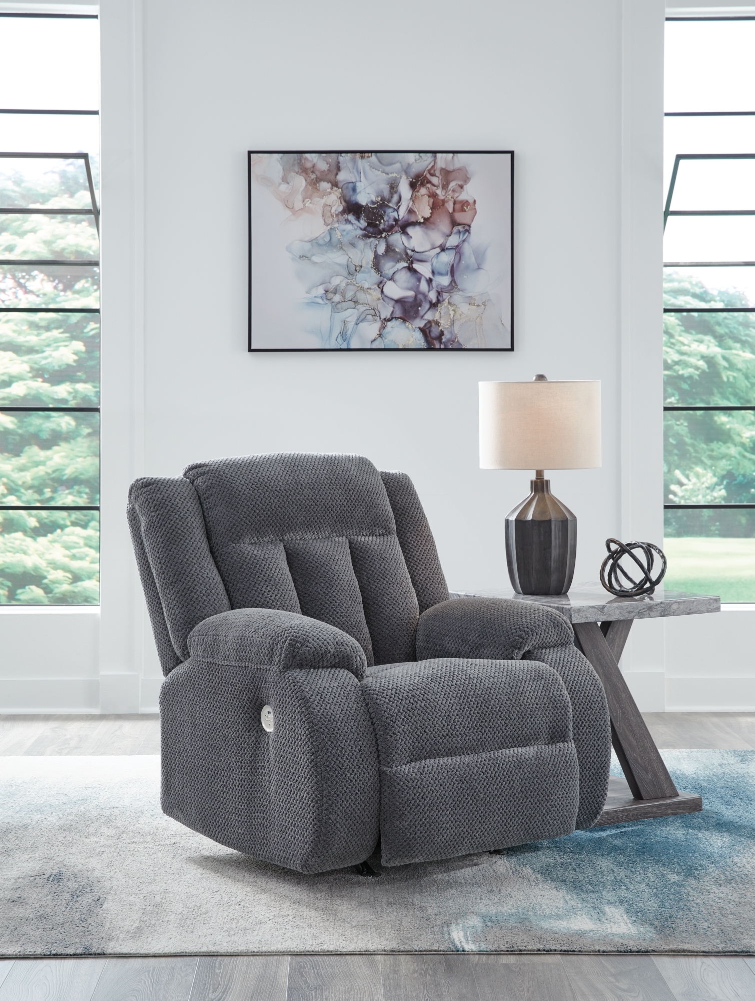 Signature Design by Ashley Greely Bend Power Reclining Sofa And Power Recliner