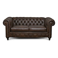 Traditional Chesterfield Loveseat with Nailheads