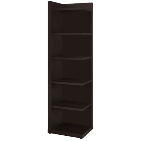 Alder 6-shelf Corner Bookcase