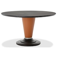 Contemporary 54" Round Dining Table with Single Pedestal Base