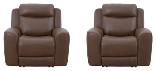 Casual Power Recliner with Power Headrest (Set of 2)