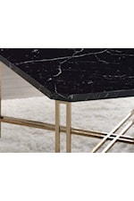 Prime Daxton Contemporary Cocktail Table with Faux-Marble Top