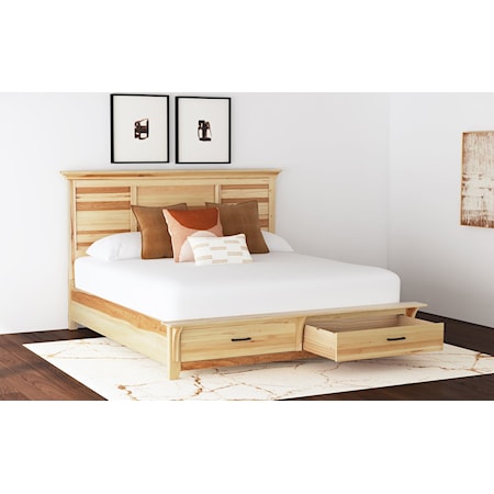 King Panel Storage Bed