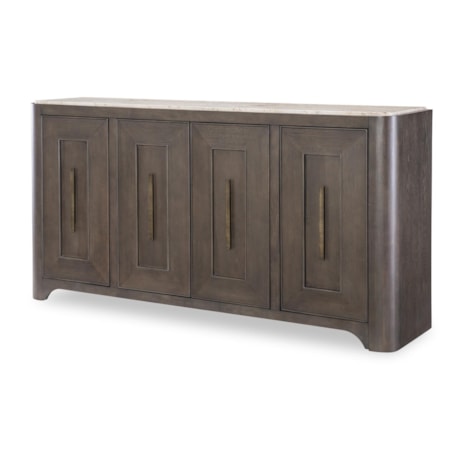 Stone-Top Credenza