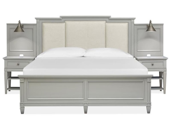 6-Piece Upholstered Queen Wall Bedroom Set