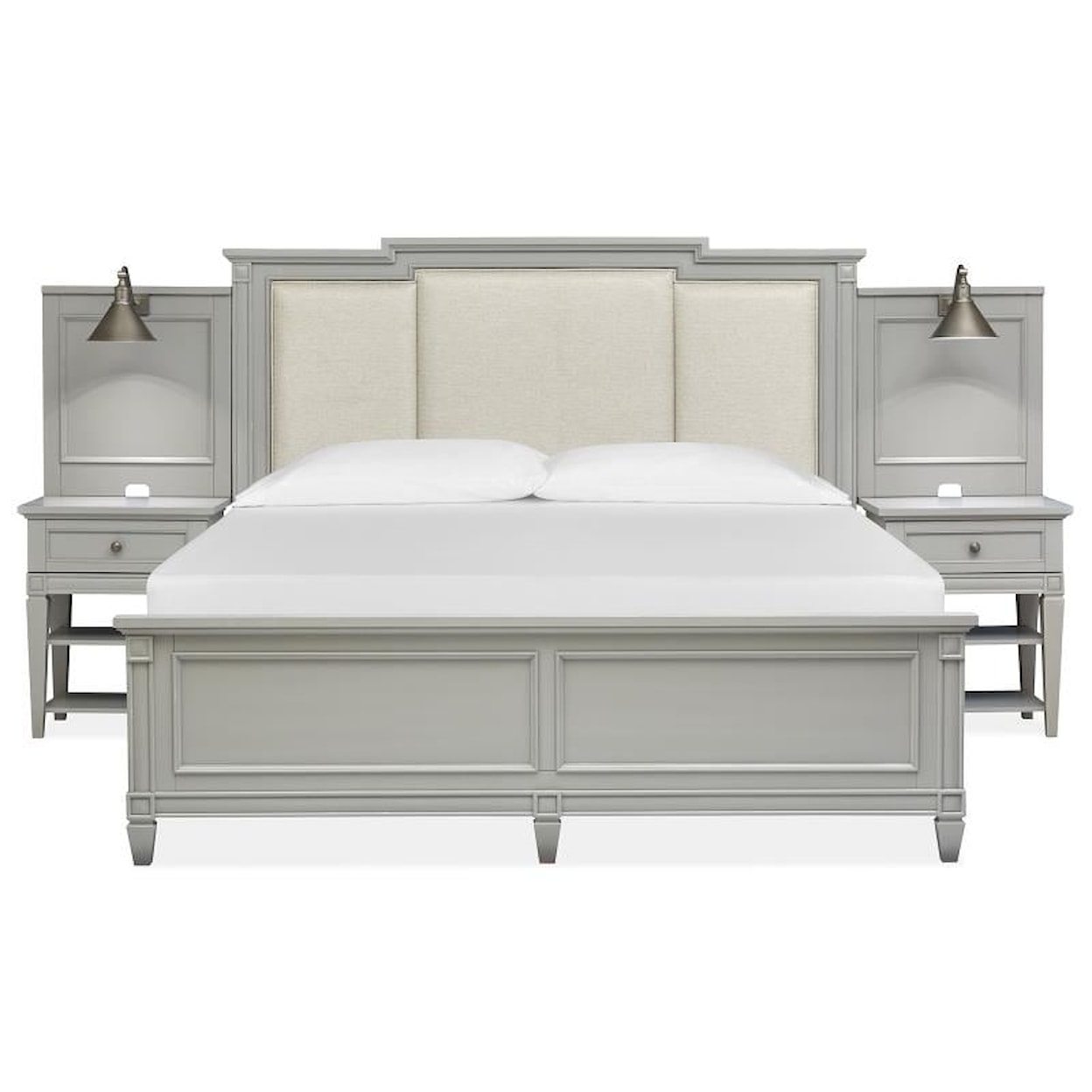 Magnussen Home Glenbrook Bedroom Complete Queen Wall Bed w/Upholstered HB