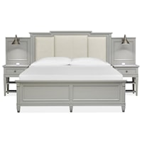 Contemporary Queen Wall Bed w/Upholstered HB