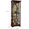 Pulaski Furniture Curios Curio Cabinet with Mirror Back