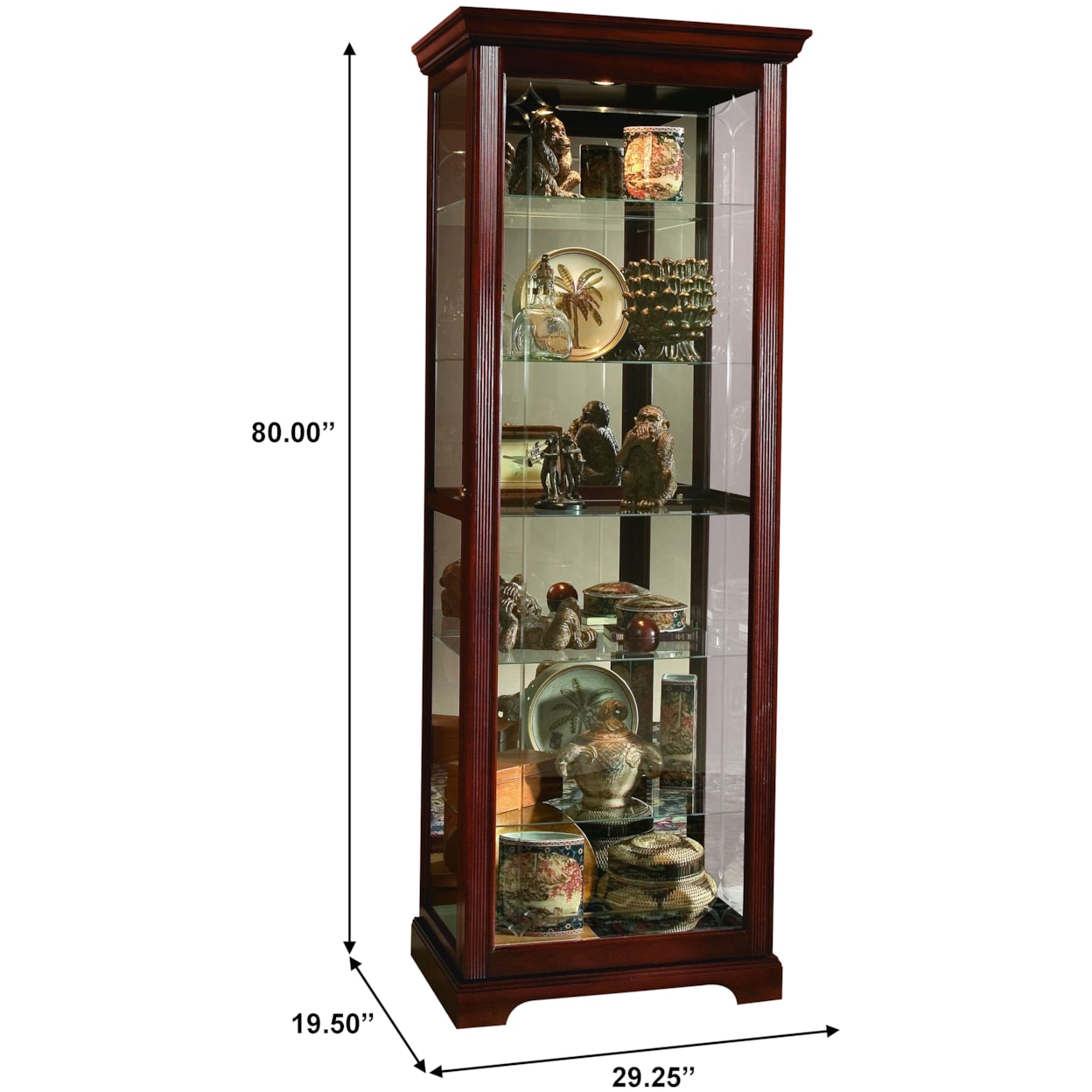 Pulaski Furniture Curios Curio Cabinet with Mirror Back