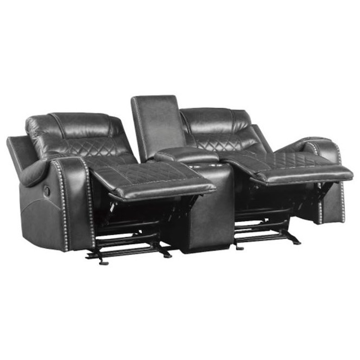 Homelegance Furniture Putnam Double Glider Reclining Loveseat