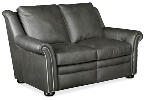 Power Reclining Loveseat with Nailhead Trim