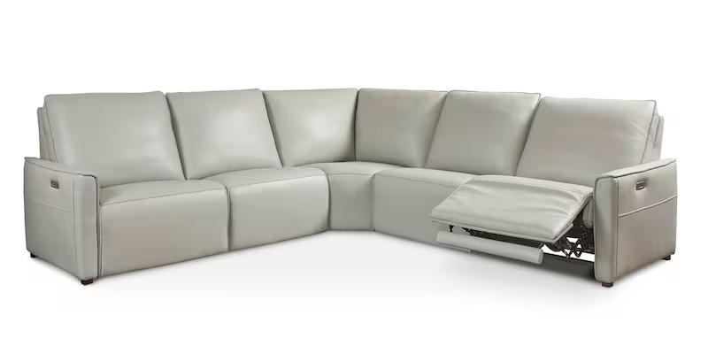 Everett Leather Reclining Sectional