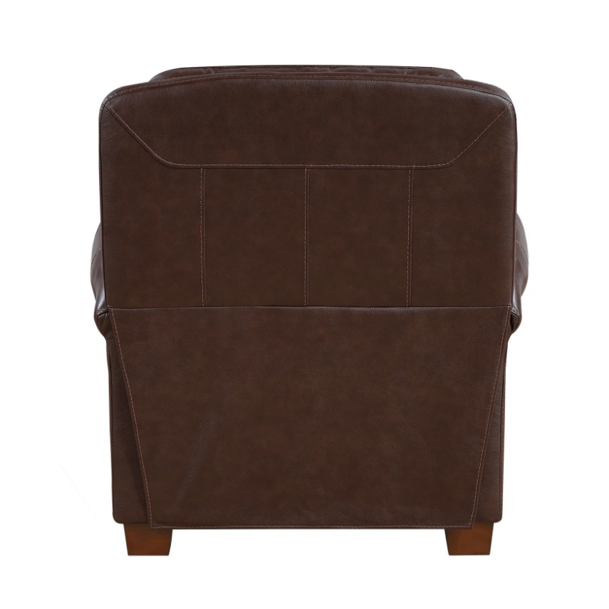 Homelegance Remington Leather Rolled-Arm Push-Back Recliner