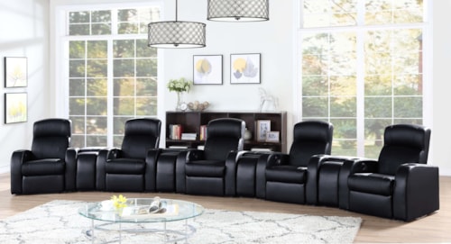 Cyrus 9-Piece Upholstered Home Theater Seating