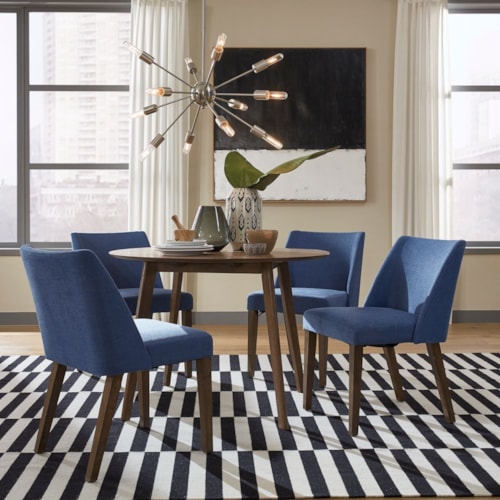 Mid-Century Modern 5-Piece Drop Leaf Table Set