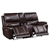 New Classic Cicero Cicero Loveseat W/ Pwr Fr & Hr-Brown