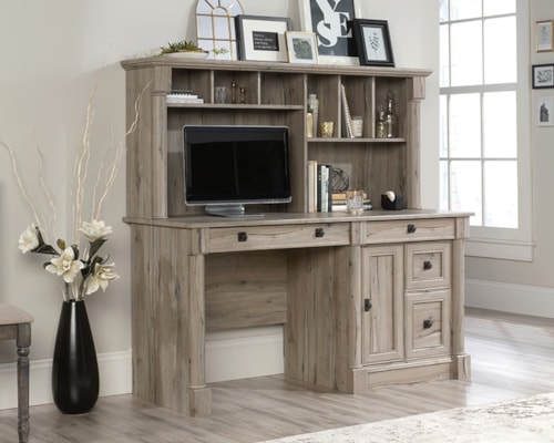Traditional Computer Desk with Hutch