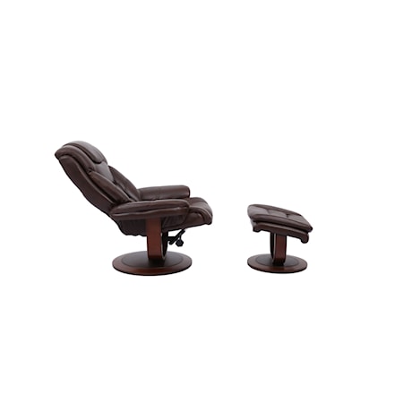 Reclining Swivel Chair and Ottoman