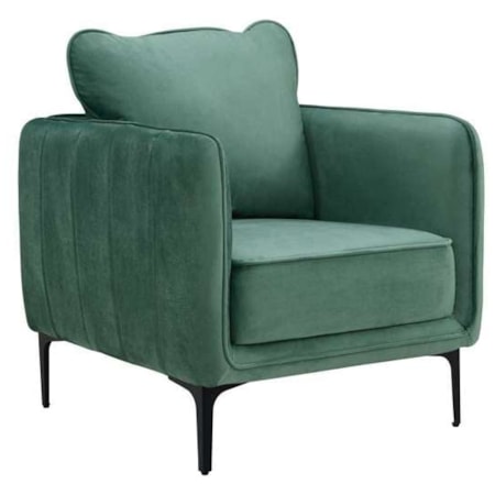 MEA GREEN VELVET ACCENT CHAIR |