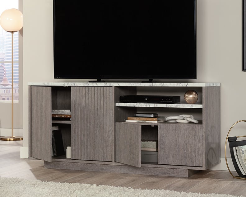 Sauder East Rock Four-Door TV Credenza