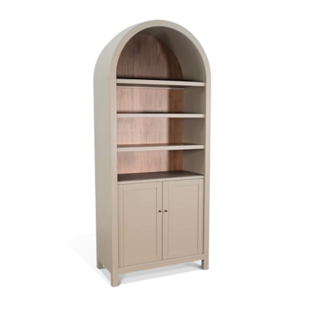 Arched Display Cabinet with Doors