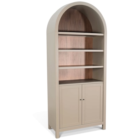 Arched Display Cabinet with Doors