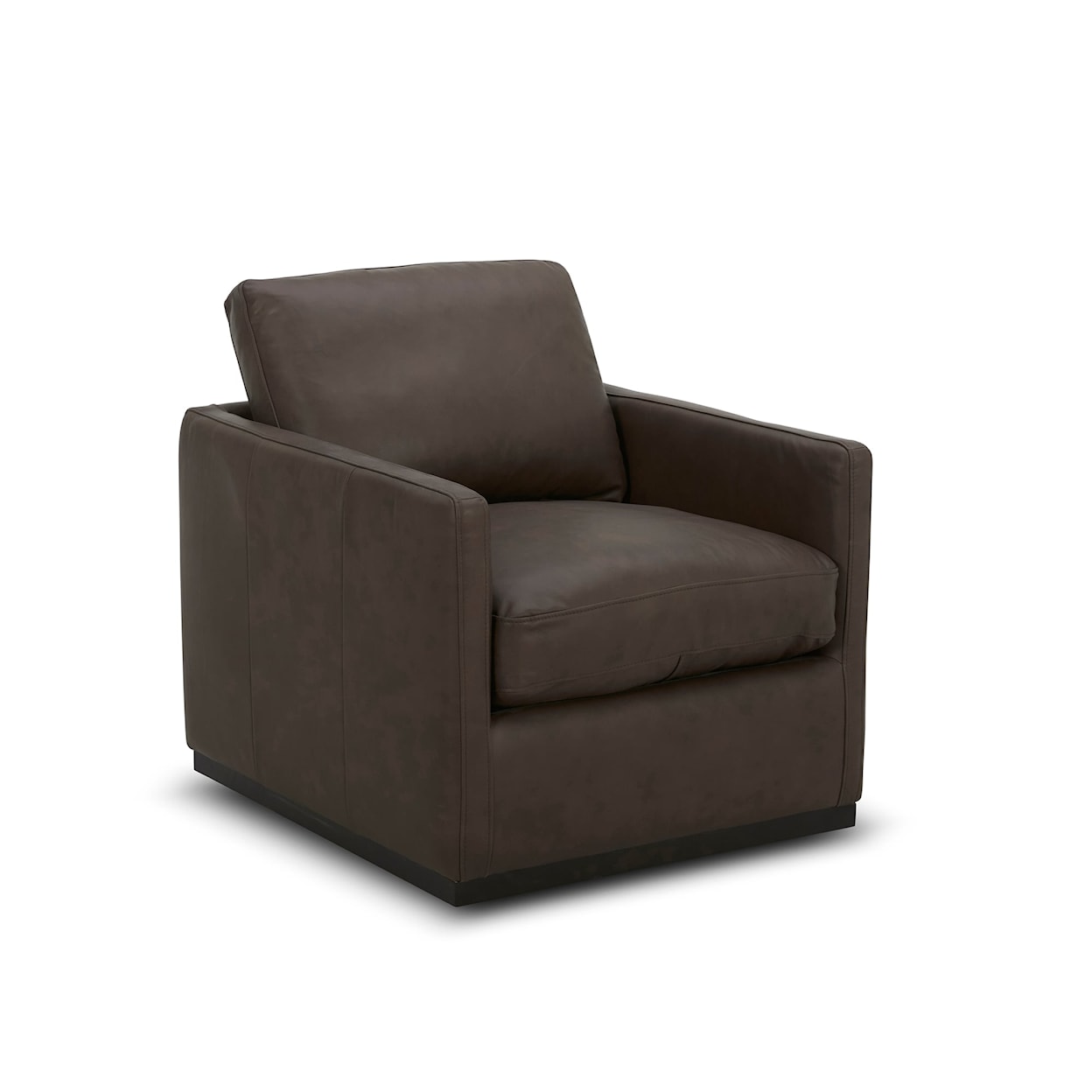 Liberty Furniture Weston Leather Swivel Accent Chair - Timber